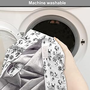   Ambesonne-Black-and-White-Dog-Crate-Cover-Vintage-Floral-Pattern-Victorian-Classic-Royal-Inspired-New-Modern-Art-Easy-to-Use-Pet-Kennel-Cover-for-Medium-Large-Dogs-42-Inch-Black-and-White