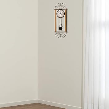 Howard Miller Devahn Wall Clock 625-241 – Wrought-Iron and Wood with Quartz Movement