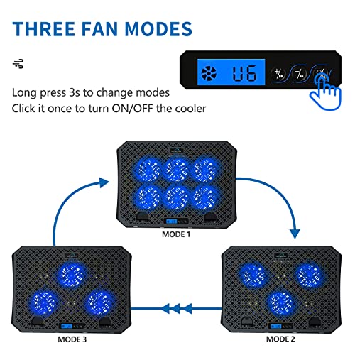 AICHESON-Laptop-Cooler-Pad-with-6-Cooling-Fans-for-11-156-Laptops-Blue-Lights-2-USB-Ports