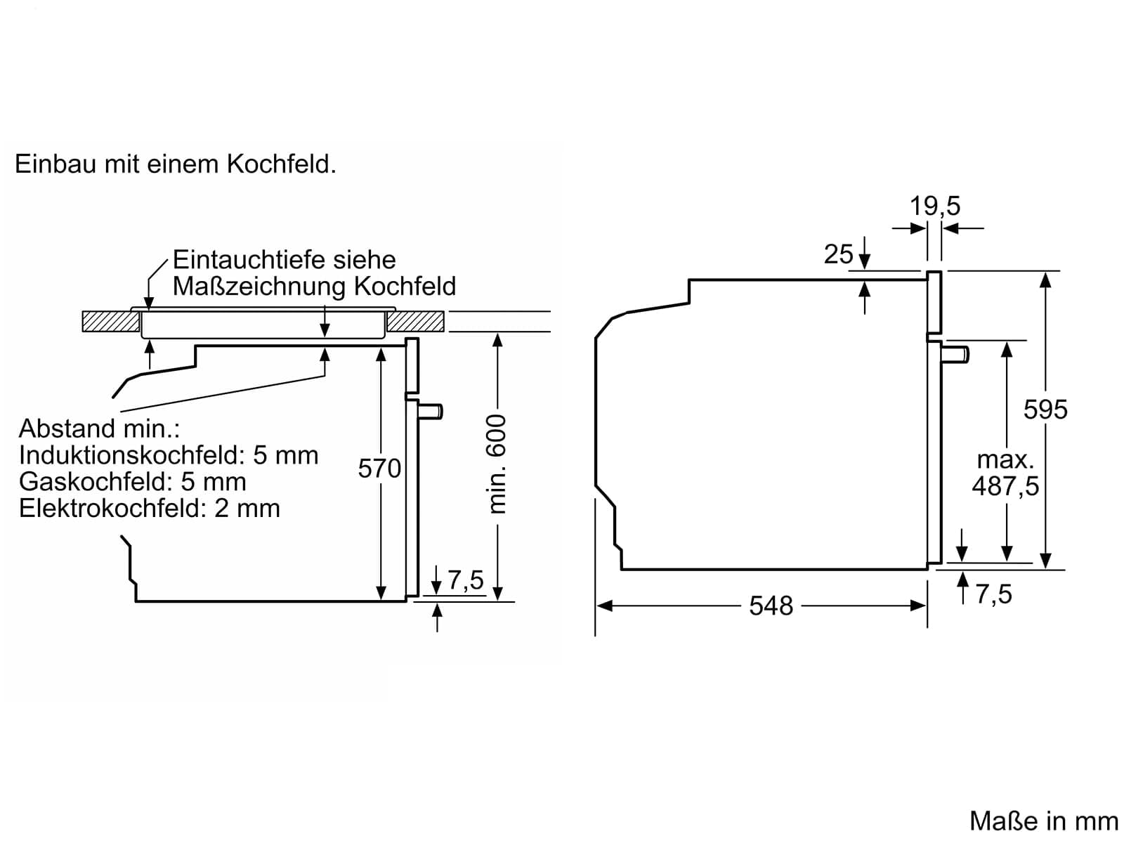 Constructa CF3M50052 Backofen Edelstahl