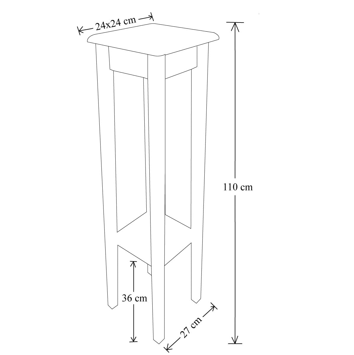 Colonna in Legno Noce arredo casa Ingresso portavaso portatelefono h77 (77)