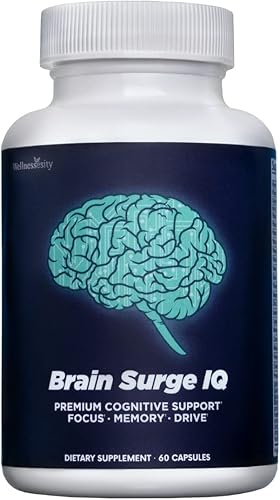 Brain Surge IQ - Suplemento cerebral para memoria, enfoque y concentración, formulado con 40 potentes ingredientes nootrópicos incluyendo