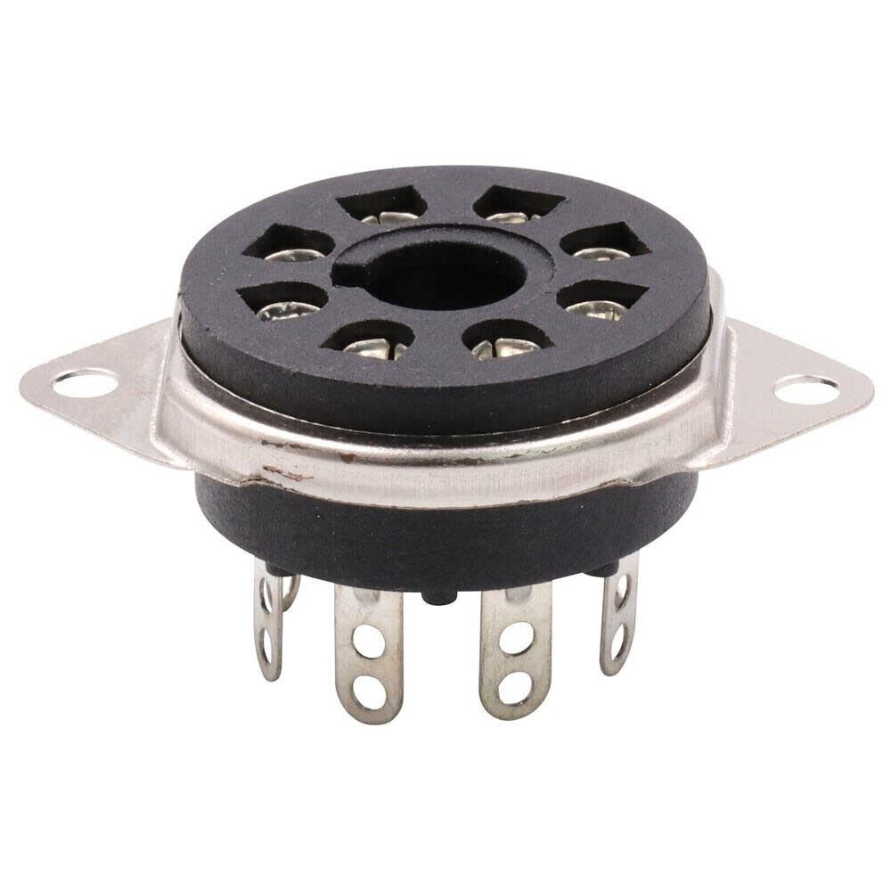 2 Supports 8 Broches Octal Amphenol NOS - Pour Lampes EL34, Sans Clips