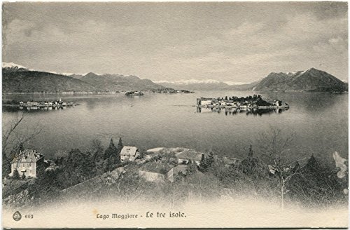 Primi '900 Isole Borromee Lago Maggiore Verbania panorama FP B/N Cartolina Postale