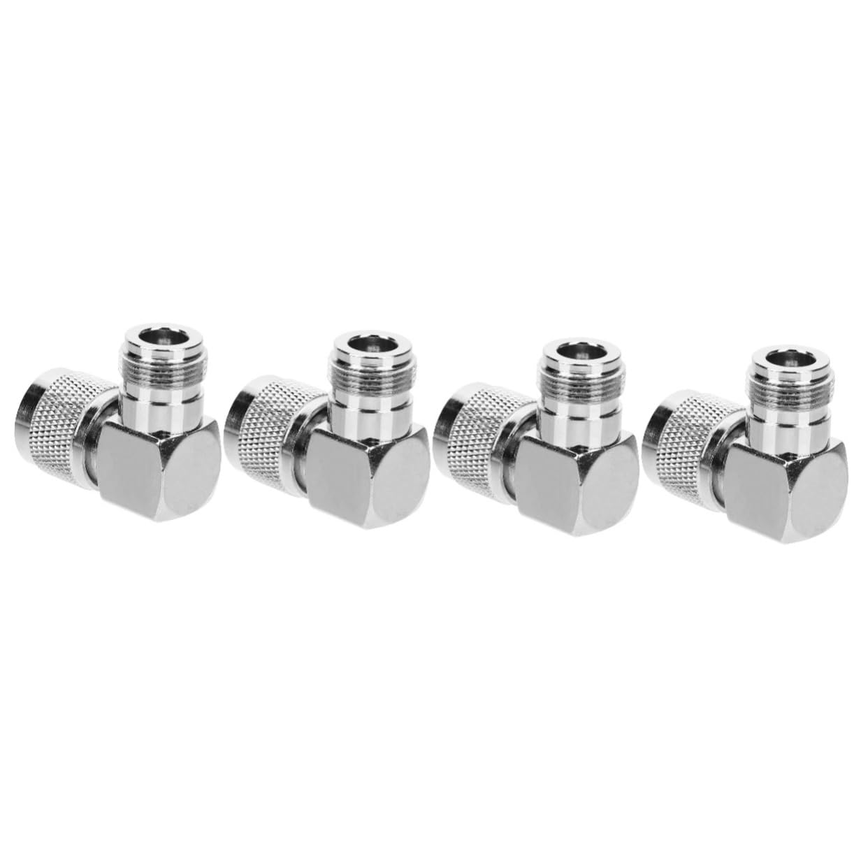 Hemobllo 4pezzi Adattatore Coassiale n Maschio n Femmina Connettore Angolare Per Estensione Cavo Design Compatto e Leggero Alta Prestazione e Resistente Alla Sostituzione Facile Per Antenne