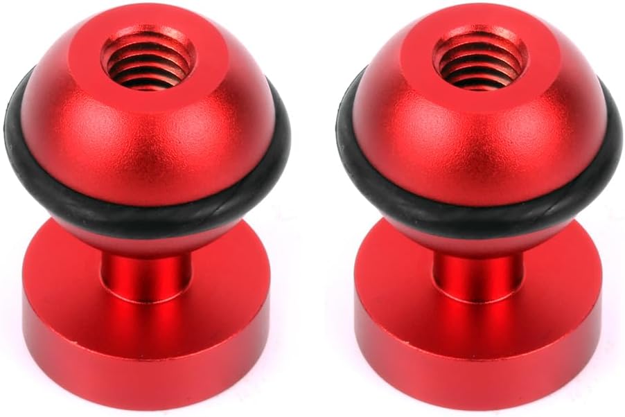 Aluminium Alloy Diving Fill Light Arm Bracket 1 Inch Ball Head Adapter Hot Shoe 1/4 3/8 for Hero 13 12 11 10 9 8 7 6 Action Camera (Red*2)