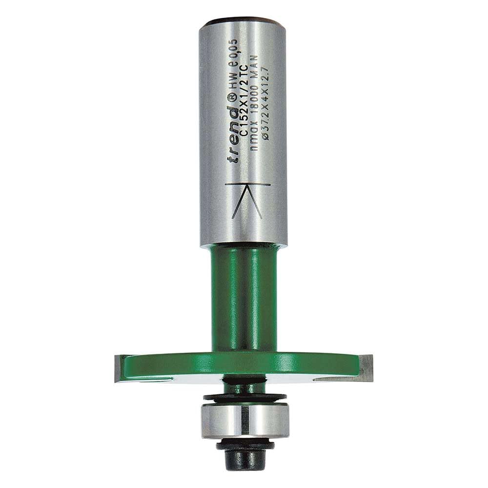 Trend Frez do lamelek z łożyskiem TCT, trzpień 1/2", 4 mm | Frez prowadzący do połączeń lamelkowych: końcówka TCT, długość cięcia 4 mm, trzpień 1/2", rozmiary 0/10/20, C152X1/2TC