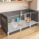 Bonne convection d'air : la cage à lapin sur le côté de la zone de repos permet une parfaite circulation de l'air, apportant plus d'air frais afin que les animaux ne se sentent pas étouffés à l'intérieur.
