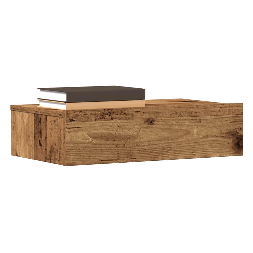 Table de Chevet Vieux Bois : Gain de Place Mural et LED Connectée
