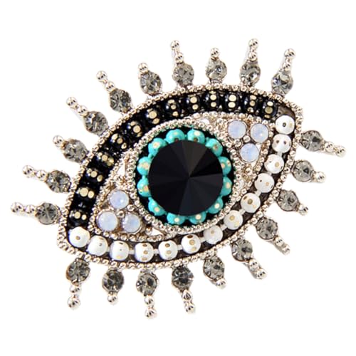 Broche œil de rachat strass vintage pour femme chic