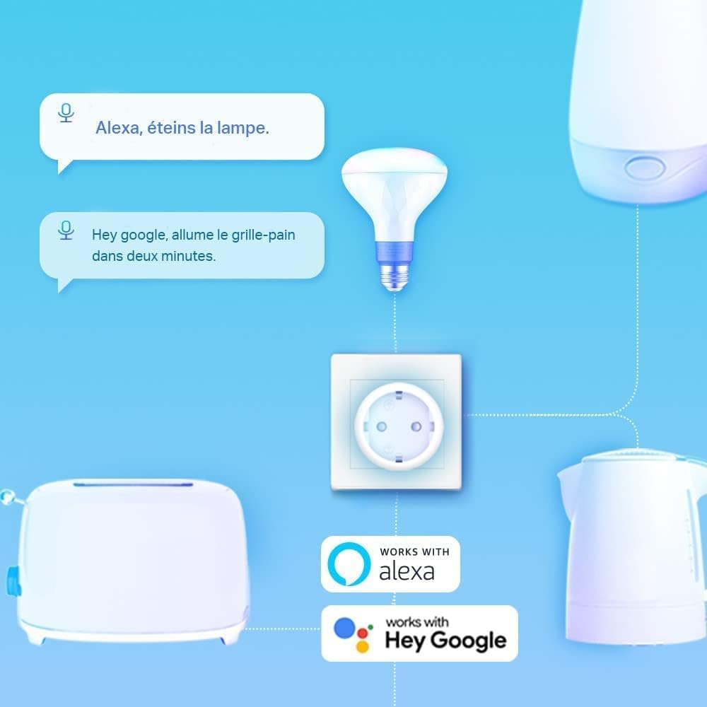 Tapo Mini Prise Connectée Alexa WiFi, Suivi Conso 16A Type F P115 1 pièce