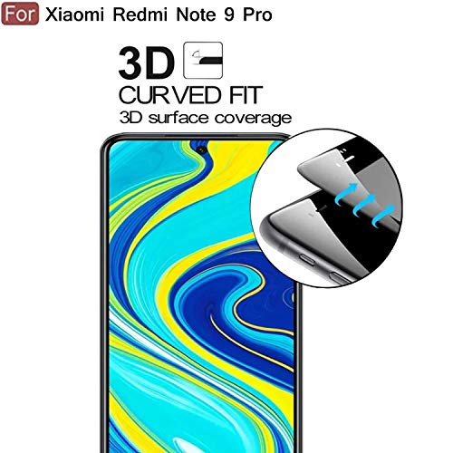 Image of STP FEEL� Premium Screen Protector For Xiaomi Mi Note 9 Pro Max (6.67 inch) [Edge to Edge Coverage] HD Clear, Full Protection Durable Tempered Glass - Black, Pack of 1