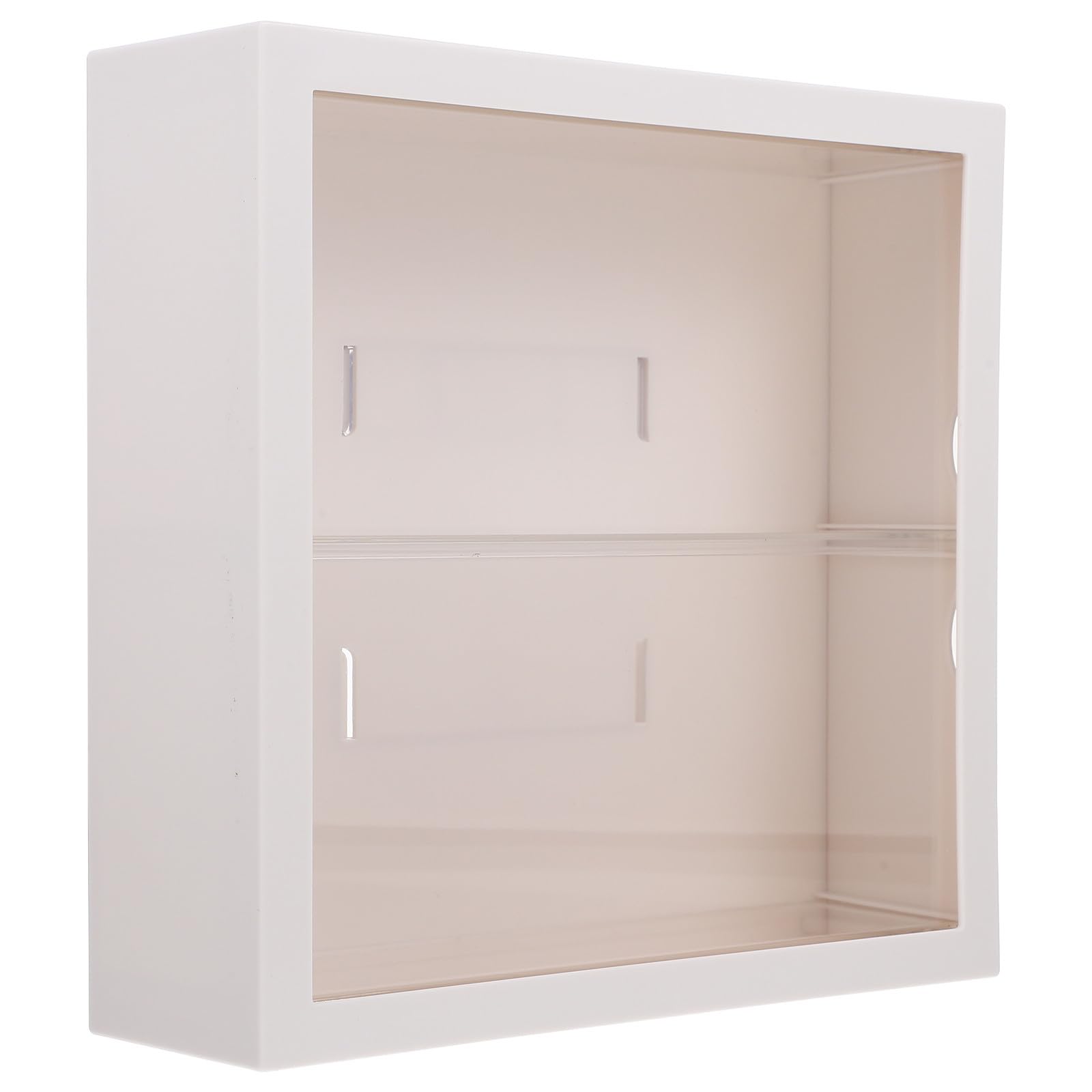 Vitrina para Figuras de Dos Capas, Blanco, Abs y Pet