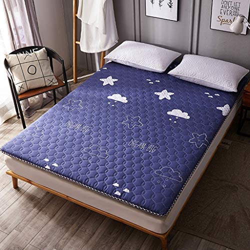 TUTUMAO Algodón Lavado De Colchones, Futón Colchón Tatami Pinzas En Un Hogar Dormitorio Cama, Dormitorio con Literas Cushion6 Cm De Espesor, De Piel Suave Soporte Desnuda del Sueño