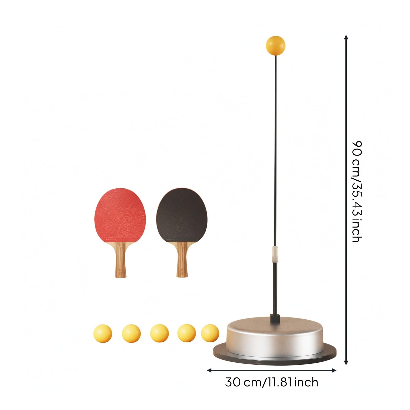 Gralara Tennis da Tavolo Pong con Base Pesata Robusto di Tennis da Tavolo con Albero Morbido Durevole Attrezzo Sportivo