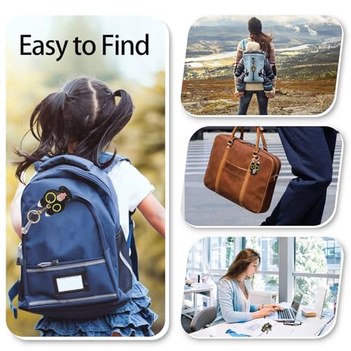 Image of Leather Keychain Case Holder Compatible with Apple AirTag, GPS Airtag Keychain Finder Tracker with Key Ring, Anti-Scratch Protective Air Tag Cover | Leather