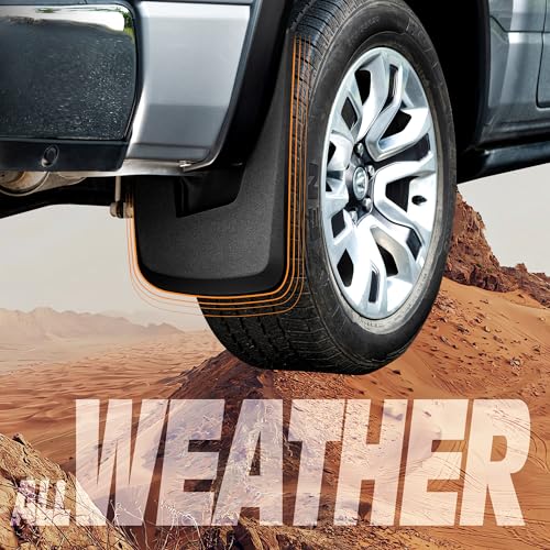 Image of Mud Flaps for Trucks | Fits 2009-2018 Dodge Ram 1500 with Fender Flares, Front & Rear Splash Mud Guards, 4PC-Black