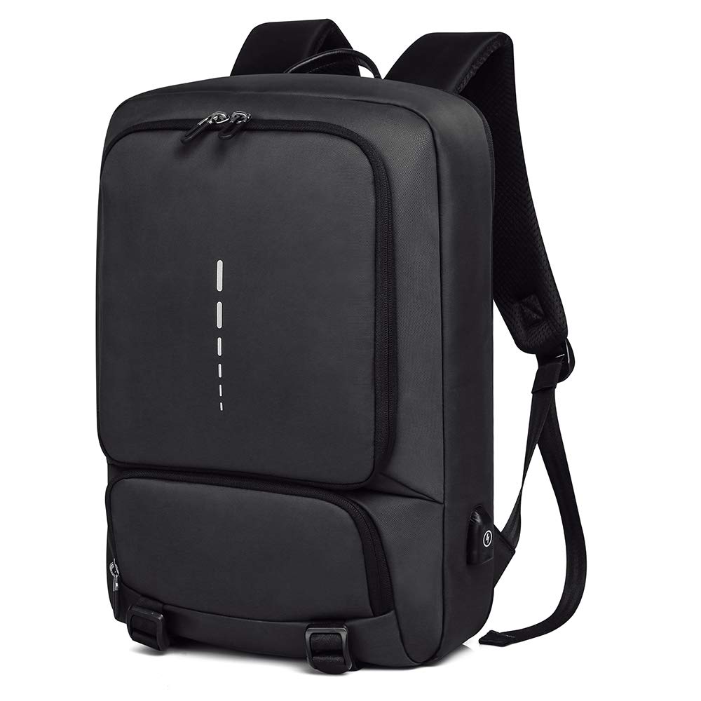 MOCAKAKA mens womens travel travelling work 15.6 inch Laptop backpack for mens, Black, Rucksack Backpacks