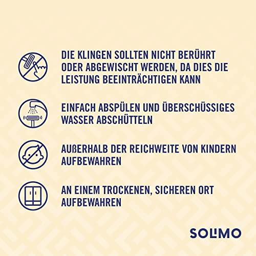 by Amazon Herren 5-Klingen Rasierer mit Korkgriff, 1 Stück + 8 Nachfüllpackungen(9er-Pack), Silber (Früher Marke Solimo) - Image 7