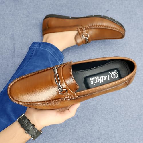 Image of TROTUS Men's Loafer for Men | Stylish & Comfortable with Soft Cushioned Insole | Hand-Stitched Design for Trendy