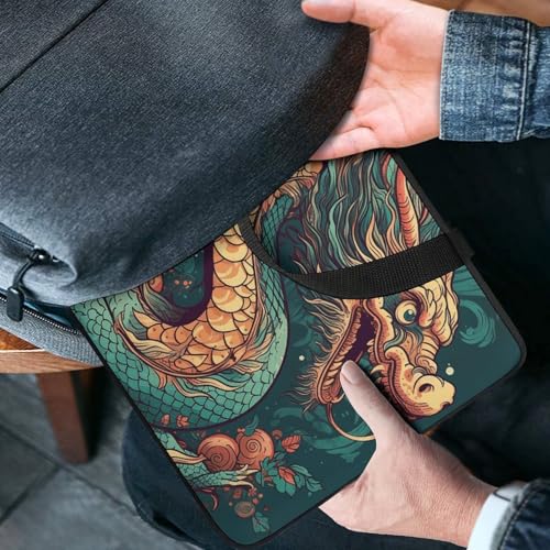 Bolso de hombro para laptop con diseño de dragón oriental miniatura 2