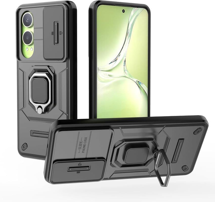 MoreFit Case for One Plus Nord CE 4 Lite 5G, Sliding Shutte Camera Bumper Defender Hybrid Polycarbonate Ring Case Back Cover for One Plus Nord CE 4 Lite 5G - Black (B0DBF1Q1K5) Amazon Price History, Amazon Price Tracker