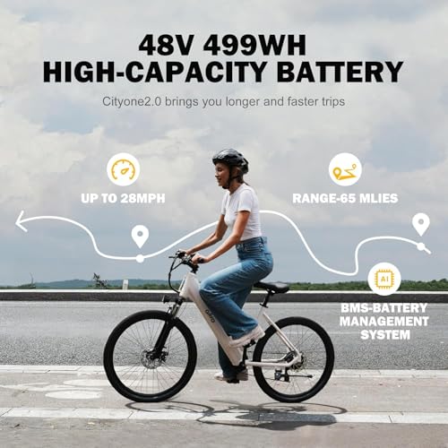 Qlife Cityone 2.0 Electric Bike for Adults,Up to