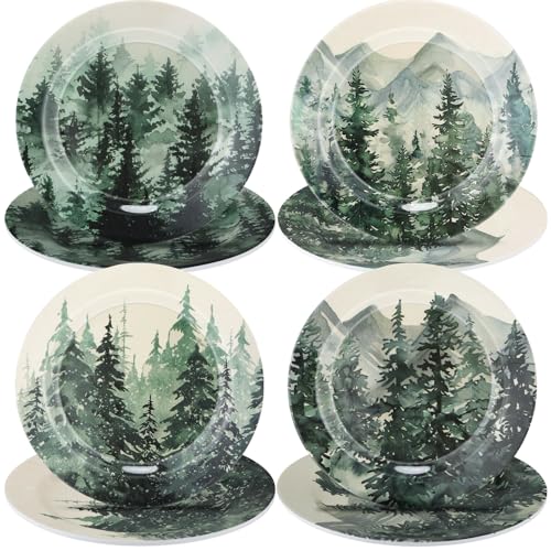 Gandeer 8 Pcs Christmas Melamine Salad Plates Winter Melamine Dessert Plates Assorted Designs Christmas Dishes Dinnerware Set for Xmas Birthday Party Gift Appetizer(10 Inch,Green Tree) Gandeer 8 Pcs Christmas Melamine Salad Plates Winter Melamine Dessert Plates Assorted Designs Christmas Dishes Dinnerware Set for Xmas Birthday Party Gift Appetizer(10 Inch,Green Tree)