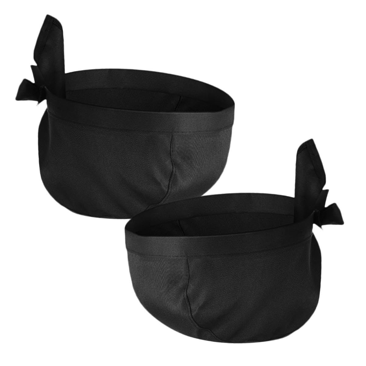 2Pcs Black Chef Hats Cooking Caps Unisex Kitchen Working Hats for Restaurant Staff Cooking Uniforms 11.8"X7.9"X4.7"