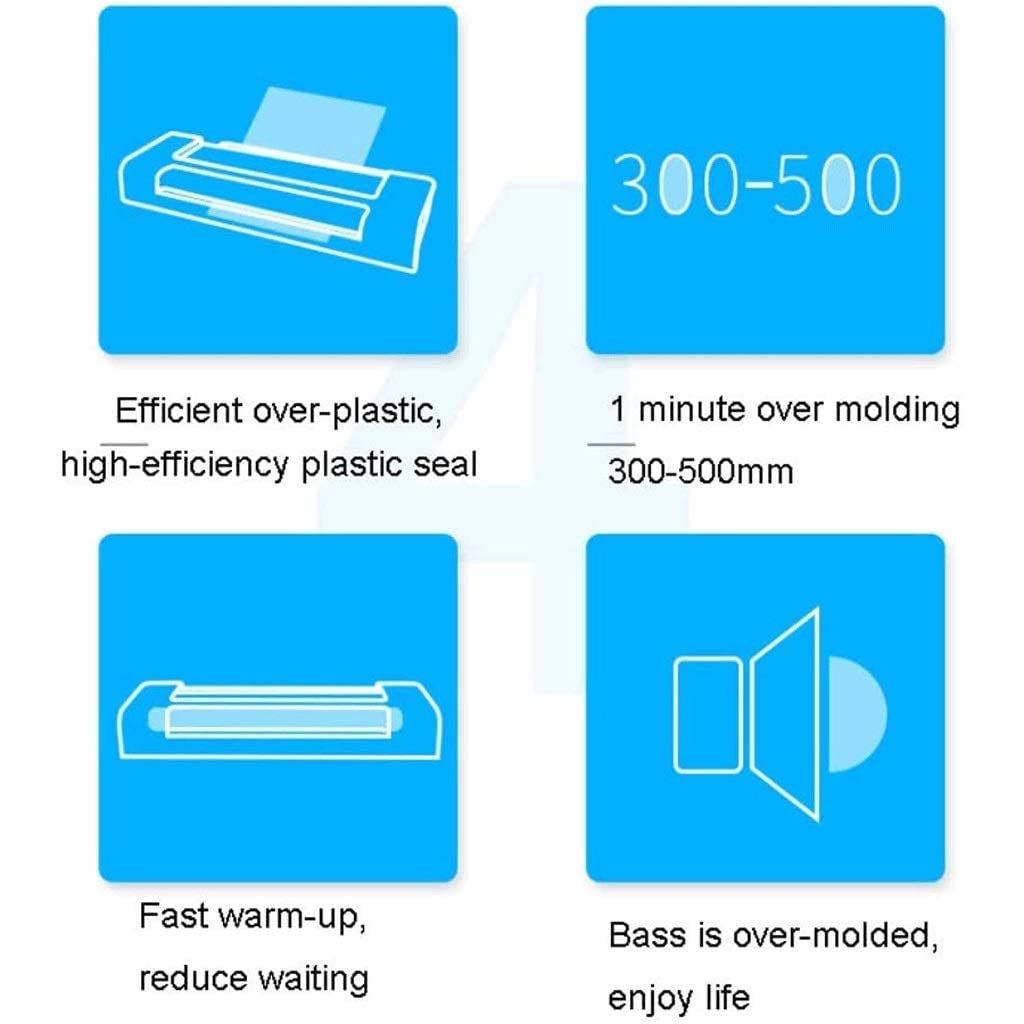Guillotina, plastificadora, térmica, máquina, Calentamiento rápido, Incluye Bolsas de plastificación, Calentamiento rápido y sin Burbujas, para el hogar/la Oficina/la Escuela