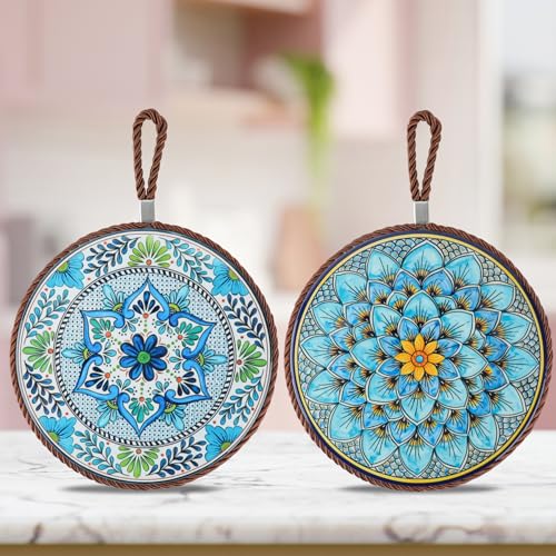 2 pcs Ceramic Trivet,Trivets for Hot Dishes, Trivets for Hot