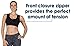ALIGNMED Women's Zipper Posture Sports Bra | Seamless Support, Posture Corrector | Improve Shoulder Alignment, Body Strength | Workout, Fitness Bra for Enhanced Breathing | Pain Relief | Black, Large