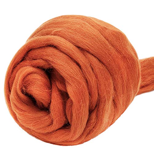 JUPEAN 3.53OZ WOOL ROVING YARN FIBER ROVING WOOL TOP WOOL FELTING