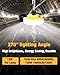 JC-LGL LED Construction String Light 100FT, 130W 16000Lm Industrial LED String Work Lights with 10 Bulbs, Linkable 5000K Super Bright Temporary Lighting for Construction Site, Job Site, Work Site