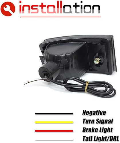 Miniatura 8 de KENRTIR Para Toyota 4Runner 2003-2005, 2002-2009 Toyota Land Cruiser Prado 120 Reflector de parachoques trasero señal de giro secuencial luces