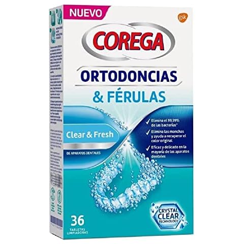 Corega Tabletas Limpiadoras para Férula Dental y Ortodoncia Cover