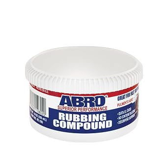 ABRO Rubbing Compound 10 oz, Fast-Cut Buffer for Oxidized Paint