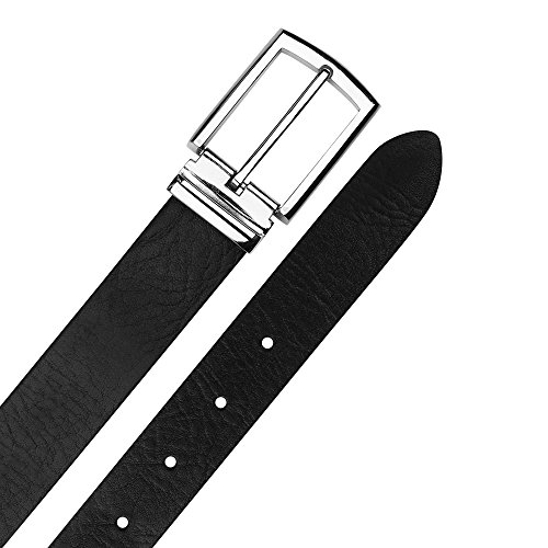 Image of ZORO formal /casual black genuine leather belts for mens- 1 year guarantee, Gift for gents