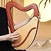 LOTKEY Lyre Harp, Lotkey 21 Metal Strings Harp Mahogany Body and Solid Spruce Board with Tuning Wrench, Extract Strings, Manual Gig Bag, MI3921
