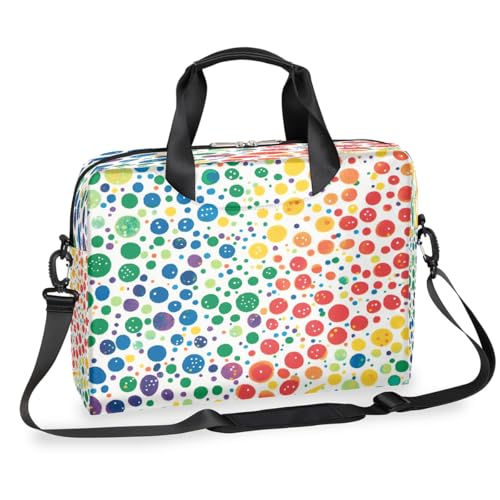 Maletín para laptop 15.6-16 pulg con diseño a puntos coloridos miniatura 1