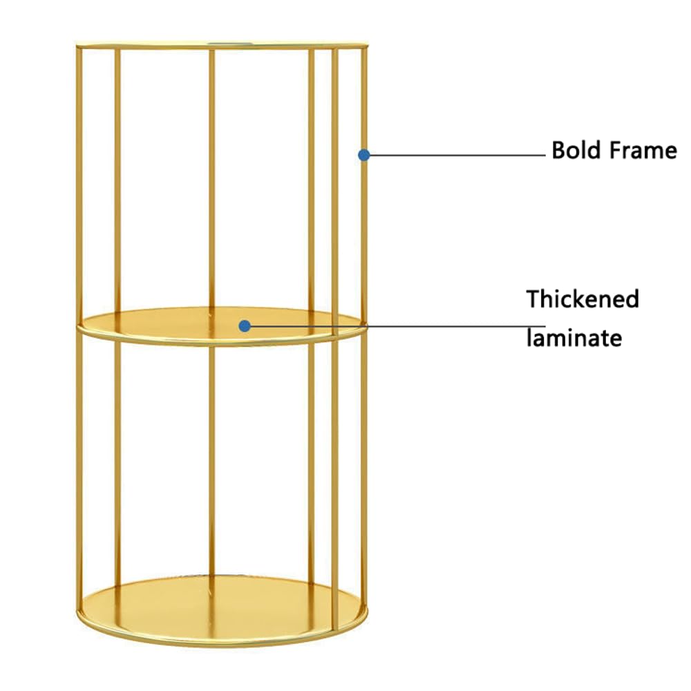 Generisch 3-Tier Metal Plant Stand - 23.62" Tall Vertical Wrought Iron Flower Pot Shelf for Indoor/Outdoor Use, Perfect for Patio, Garden, Balcony, Living Room - Stylish Multi-Plant Display Rack