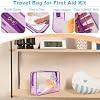Beautyflier Travel Carrying Bag for Organizing Emergency Kits, First Aid Medical Kit Accessory Pouches - Zippered Bag With Transparent Window, for Home Outdoor Car Supplies (Bag Only)
