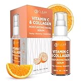 Clear Beauty Vitamin C & Collagen Moisturizing Facial Serum - Dermatologist Tested, Reduces Dark Spots & Wrinkles, Anti-Aging, Clean Beauty, Cruelty-Free Korean Skin Care, All Skin Types