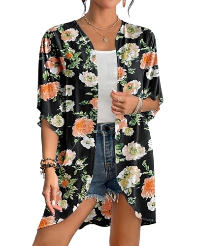 Bsubseach Frauen Tie Dye Kimono Strickjacke Loose Beach Cover Up Halbe...