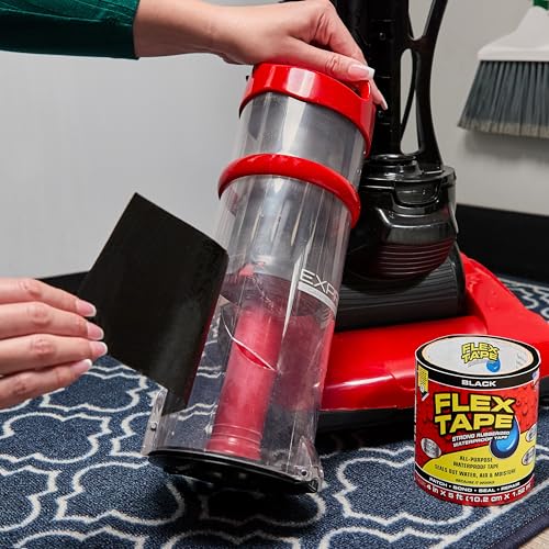Image of Flex Tape, Original Thick Flexible Rubberized Waterproof Tape - Seal and Patch Leaks, Works Underwater, Indoor Outdoor - Home RV Roof Plumbing and Pool Repairs, Black, 4 in x 5 ft, Pack of 1