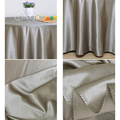 Nappe de table ronde 260cm grise idéale pour repas de fête et hôtel