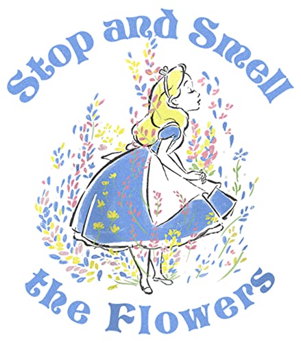 Disney Wonderland Alice Stop and Smell The Flowers Girls Standard T-Shirt2