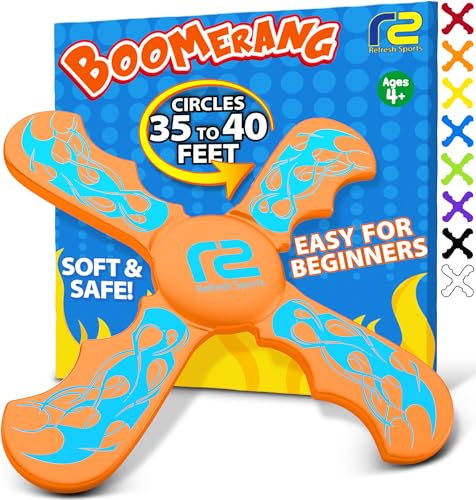 Image of Boomerang for Kids - Boo Basket Stuffers for Kids Boys and Girls Gift Ideas - Kids Stocking Fillers & Fun Outdoor Toys - Funny