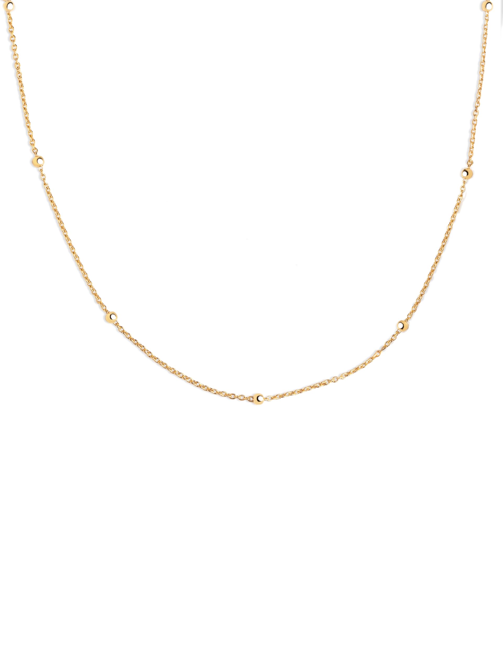 Lote de SINGULARU - Collar Dots - Colgante en Plata de Ley 925 - Cadena de Talla Unica - Baño de Oro de 18 Kt. + Mini Medallion Letter - Colgante Inicial - Charm - Letra C