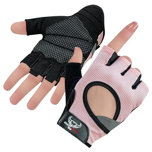 Ropa y accesorios deportivos 75 BEAST RAGE Guantes de Fitness parlevantamiento de Pesas para Hombres y Mujeres, Transpirables,Antideslizantes,Acolchados de Silicona,Guantes de Gimnasio Entrenamiento Ciclismo (M, Rosa)